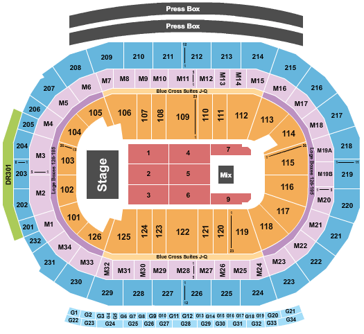 Little Caesars Arena Journey Seating Chart